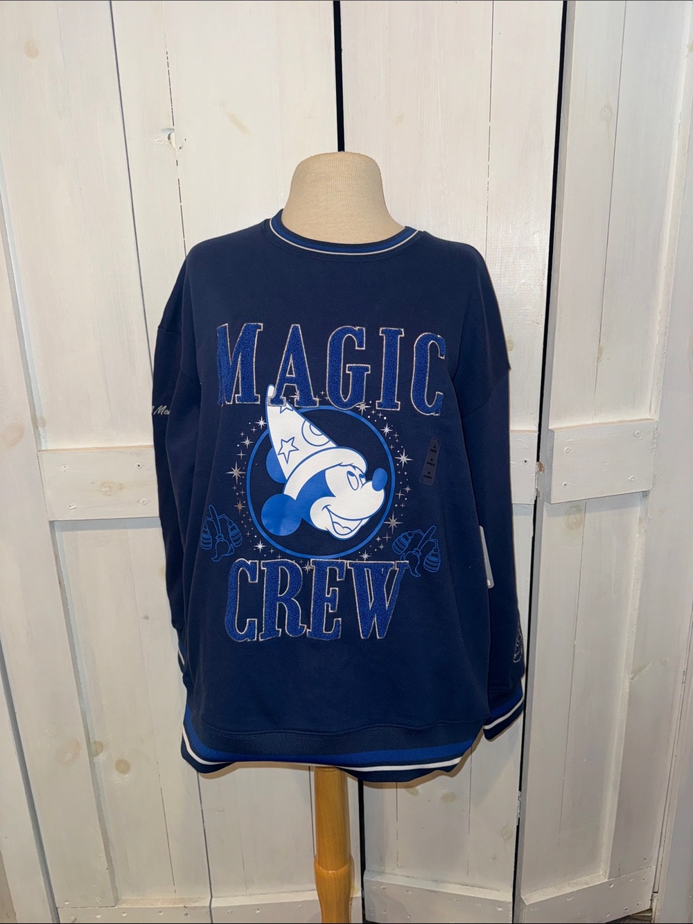 NWT Disney Magic Crew Navy Mickey Crewneck Sweatshirt